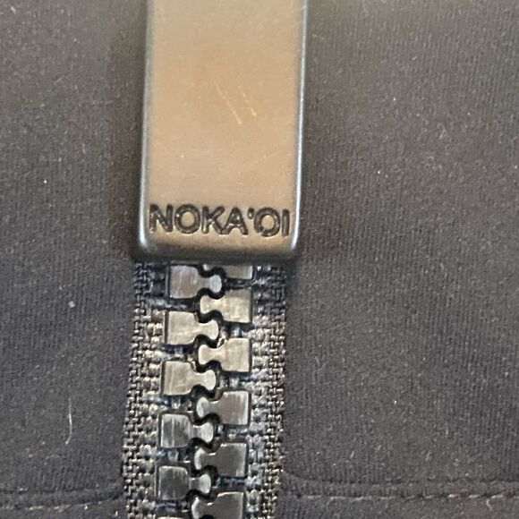 No Ka OI Jacket Womens M/L Vertical Zip Up Streetwear Atheleisure Black‎ Strip - Picture 3 of 16